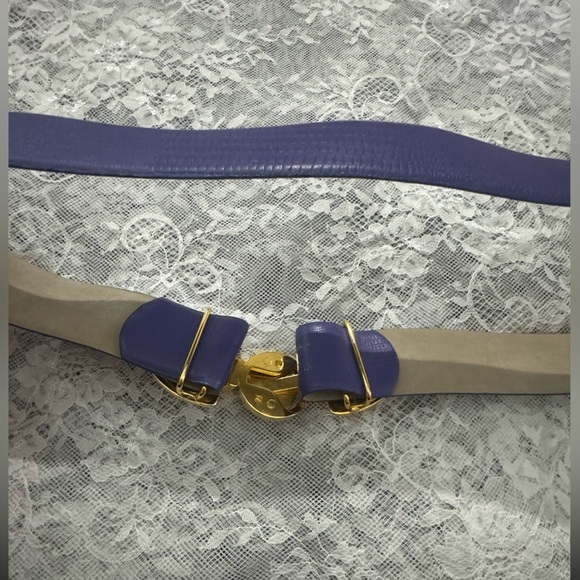 DONCASTER Vintage 80’s Gold & Silver Interlocking Unique Leather Belt Rare Fun main image 8
